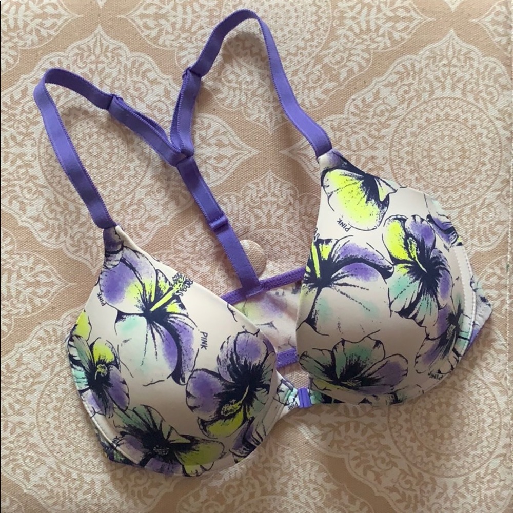 Like New Victoria's Secret PINK Hibiscus Bra